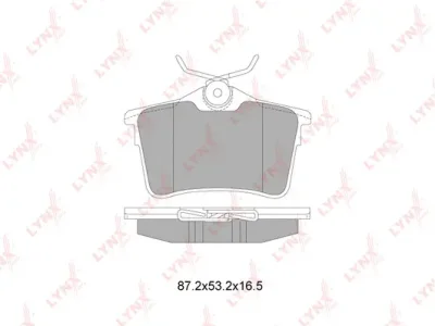 BD-6113 LYNXAUTO Комплект тормозных колодок, дисковый тормоз