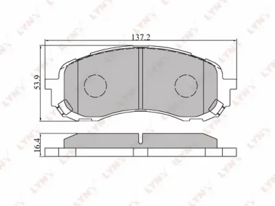 BD-7102 LYNXAUTO Комплект тормозных колодок, дисковый тормоз