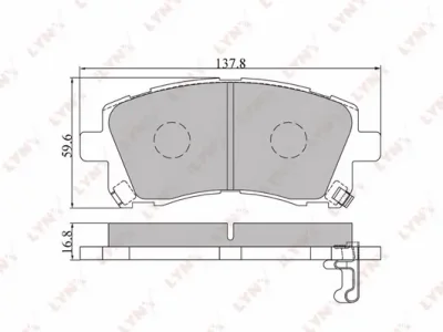 BD-7104 LYNXAUTO Комплект тормозных колодок, дисковый тормоз