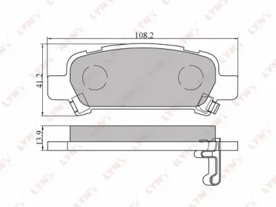 BD-7106 LYNXAUTO Комплект тормозных колодок, дисковый тормоз