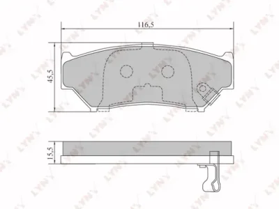 BD-7305 LYNXAUTO Комплект тормозных колодок, дисковый тормоз