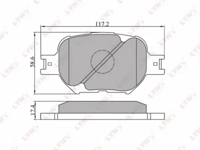 Комплект тормозных колодок, дисковый тормоз LYNXAUTO BD-7507