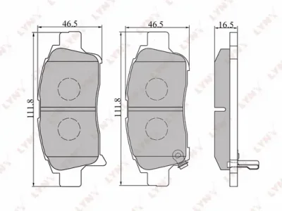 Комплект тормозных колодок, дисковый тормоз LYNXAUTO BD-7519