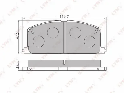 Комплект тормозных колодок, дисковый тормоз LYNXAUTO BD-7533