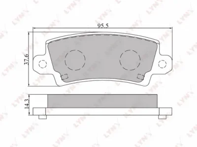 BD-7541 LYNXAUTO Комплект тормозных колодок, дисковый тормоз