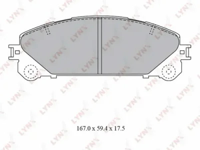 Комплект тормозных колодок, дисковый тормоз LYNXAUTO BD-7596