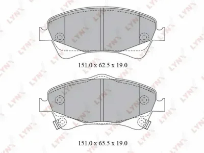 BD-7598 LYNXAUTO Комплект тормозных колодок, дисковый тормоз