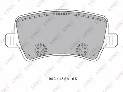 Комплект тормозных колодок, дисковый тормоз LYNXAUTO BD-7817