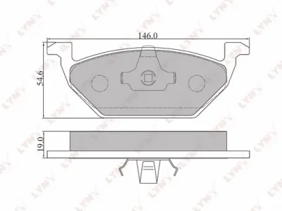 Комплект тормозных колодок, дисковый тормоз LYNXAUTO BD-8003