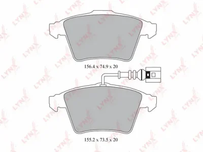 BD-8006 LYNXAUTO Комплект тормозных колодок, дисковый тормоз