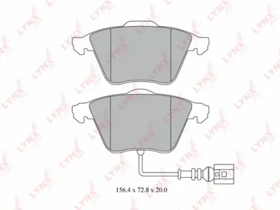 BD-8016 LYNXAUTO Комплект тормозных колодок, дисковый тормоз