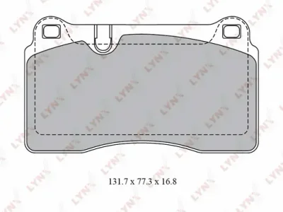 BD-8028 LYNXAUTO Комплект тормозных колодок, дисковый тормоз