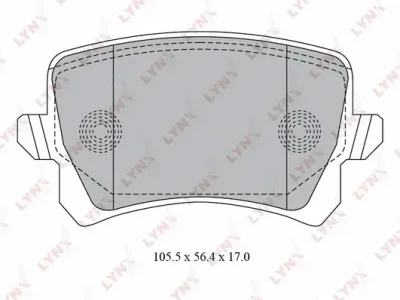 Комплект тормозных колодок, дисковый тормоз LYNXAUTO BD-8030