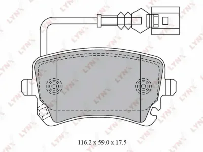 BD-8033 LYNXAUTO Комплект тормозных колодок, дисковый тормоз
