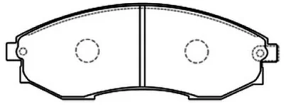 Комплект тормозных колодок, дисковый тормоз ASVA AKD-0083