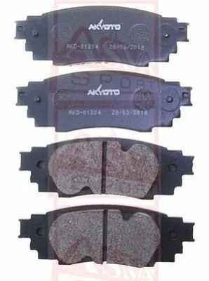 AKD-01204 ASVA Комплект тормозных колодок, дисковый тормоз