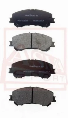 AKD-02103 ASVA Комплект тормозных колодок, дисковый тормоз