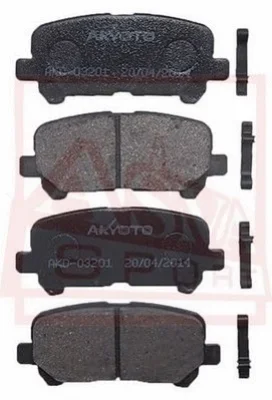 AKD-03201 ASVA Комплект тормозных колодок, дисковый тормоз