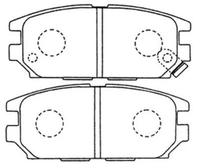 AKD-3272 ASVA Комплект тормозных колодок, дисковый тормоз