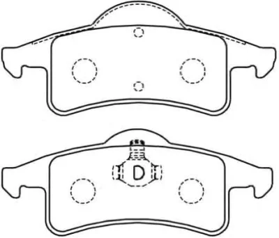 AKD-5936 ASVA Комплект тормозных колодок, дисковый тормоз