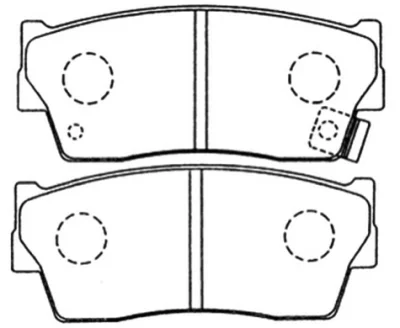 AKD-9298 ASVA Комплект тормозных колодок, дисковый тормоз