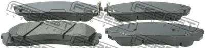 1201-H100F FEBEST Комплект тормозных колодок, дисковый тормоз