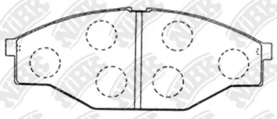 Комплект тормозных колодок, дисковый тормоз NIBK PN1166