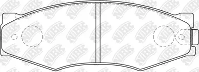 PN2105 NIBK Комплект тормозных колодок, дисковый тормоз