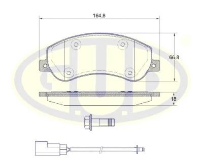 Комплект тормозных колодок, дисковый тормоз G.U.D GBP125002