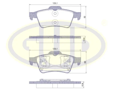 GBP880118 G.U.D Комплект тормозных колодок, дисковый тормоз