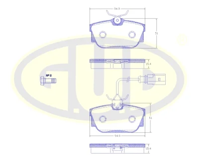 Комплект тормозных колодок, дисковый тормоз G.U.D GBP880131