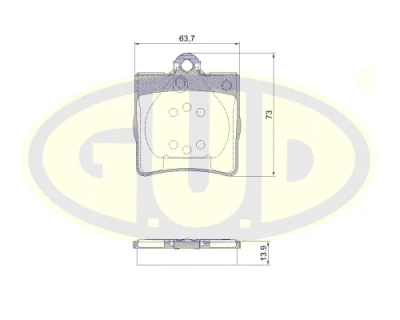 GBP880148 G.U.D Комплект тормозных колодок, дисковый тормоз