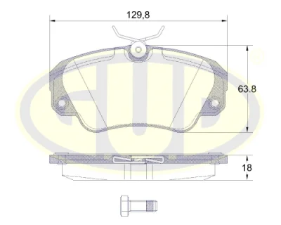 Комплект тормозных колодок, дисковый тормоз G.U.D GBP880161