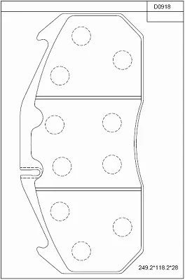 KD0918 ASIMCO Комплект тормозных колодок, дисковый тормоз