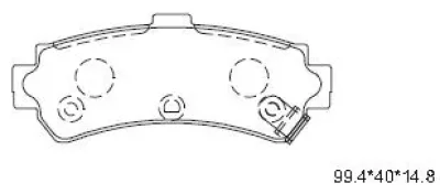 KD1724 ASIMCO Комплект тормозных колодок, дисковый тормоз