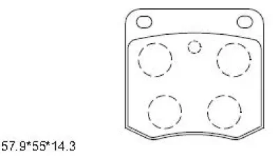 Комплект тормозных колодок, дисковый тормоз ASIMCO KD1742
