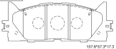 KD2765 ASIMCO Комплект тормозных колодок, дисковый тормоз