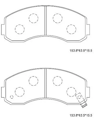 KD9620 ASIMCO Комплект тормозных колодок, дисковый тормоз