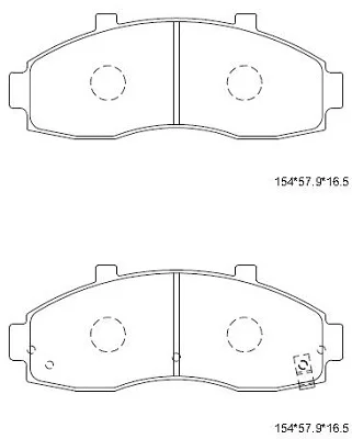 KD9714 ASIMCO Комплект тормозных колодок, дисковый тормоз