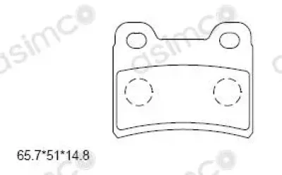 KD9736 ASIMCO Комплект тормозных колодок, дисковый тормоз
