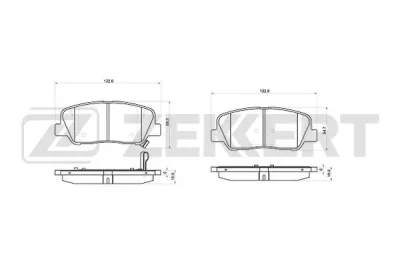 BS-1046 ZEKKERT Комплект тормозных колодок, дисковый тормоз