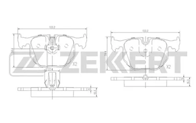 BS-1137 ZEKKERT Комплект тормозных колодок, дисковый тормоз