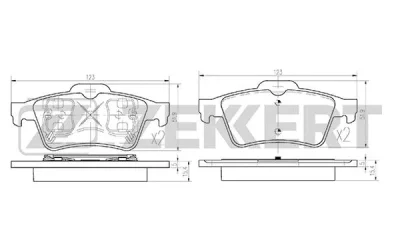 BS-1474 ZEKKERT Комплект тормозных колодок, дисковый тормоз