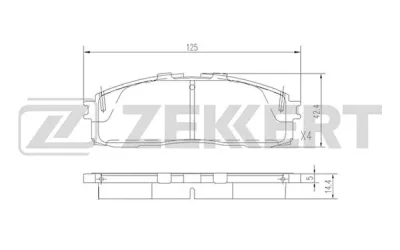 BS-2104 ZEKKERT Комплект тормозных колодок, дисковый тормоз