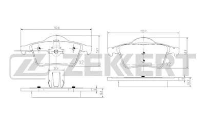 BS-2759 ZEKKERT Комплект тормозных колодок, дисковый тормоз