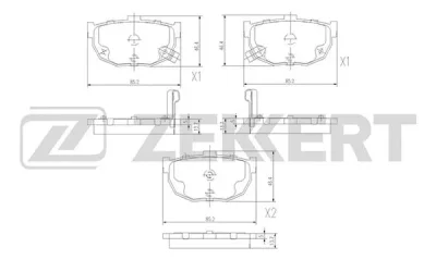 BS-2856 ZEKKERT Комплект тормозных колодок, дисковый тормоз