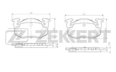 BS-2893 ZEKKERT Комплект тормозных колодок, дисковый тормоз