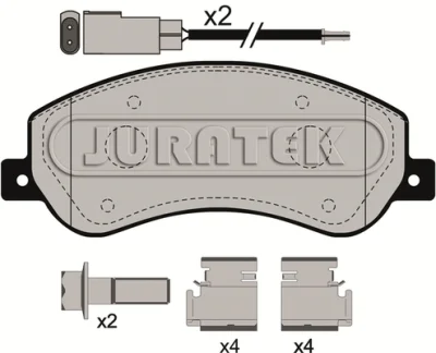 JCP112 JURATEK Комплект тормозных колодок, дисковый тормоз