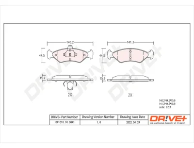 DP1010.10.0841 Dr!ve+ Комплект тормозных колодок, дисковый тормоз