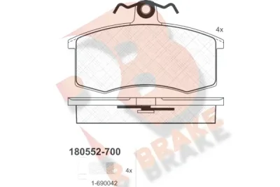 RB0552-700 R BRAKE Комплект тормозных колодок, дисковый тормоз